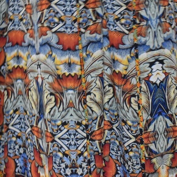 Olive Hill Boho Blouse Size Medium Long Sleeve Colorful Flowy Top Festival - Picture 5 of 16